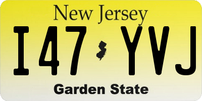 NJ license plate I47YVJ