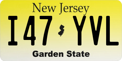 NJ license plate I47YVL