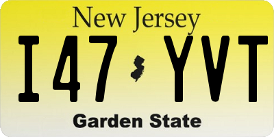 NJ license plate I47YVT