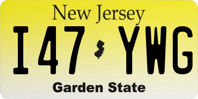 NJ license plate I47YWG