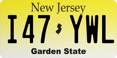 NJ license plate I47YWL