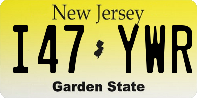 NJ license plate I47YWR