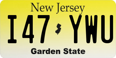 NJ license plate I47YWU