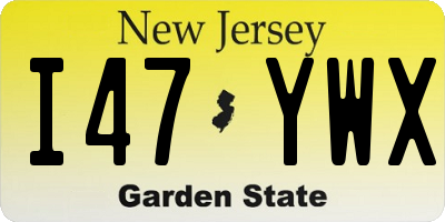 NJ license plate I47YWX