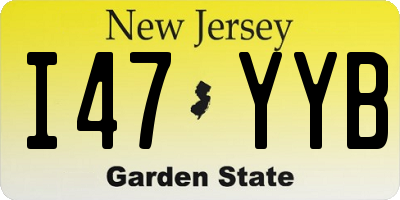 NJ license plate I47YYB