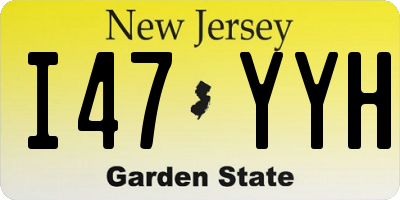 NJ license plate I47YYH