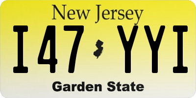 NJ license plate I47YYI
