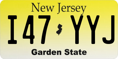 NJ license plate I47YYJ