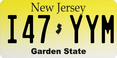 NJ license plate I47YYM