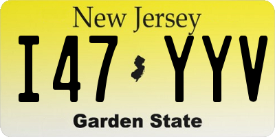 NJ license plate I47YYV