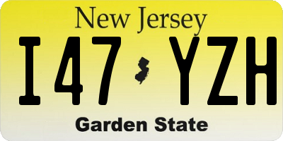 NJ license plate I47YZH