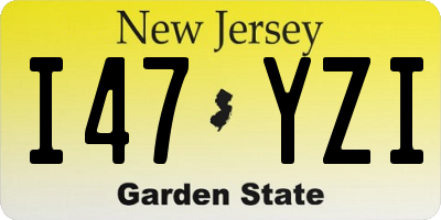 NJ license plate I47YZI