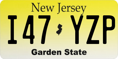 NJ license plate I47YZP