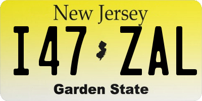 NJ license plate I47ZAL