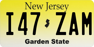 NJ license plate I47ZAM