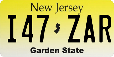 NJ license plate I47ZAR