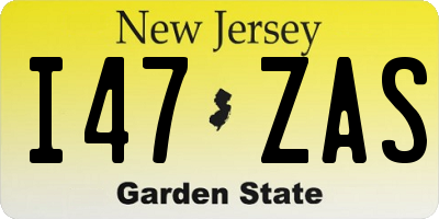 NJ license plate I47ZAS
