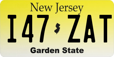 NJ license plate I47ZAT