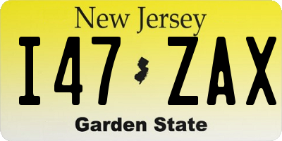 NJ license plate I47ZAX