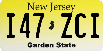 NJ license plate I47ZCI