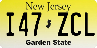 NJ license plate I47ZCL