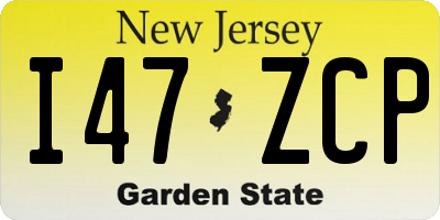 NJ license plate I47ZCP