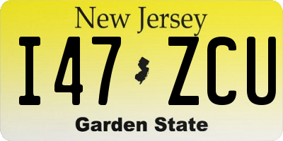 NJ license plate I47ZCU