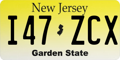 NJ license plate I47ZCX