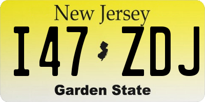 NJ license plate I47ZDJ