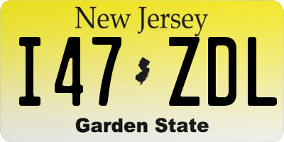 NJ license plate I47ZDL