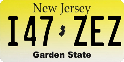 NJ license plate I47ZEZ