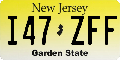 NJ license plate I47ZFF