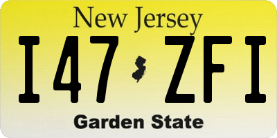 NJ license plate I47ZFI