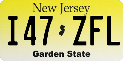NJ license plate I47ZFL