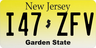 NJ license plate I47ZFV