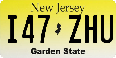NJ license plate I47ZHU
