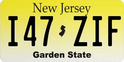NJ license plate I47ZIF