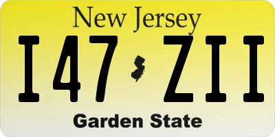 NJ license plate I47ZII