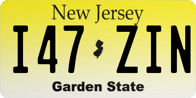 NJ license plate I47ZIN