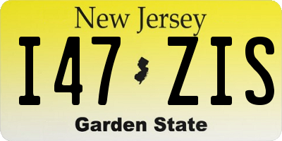 NJ license plate I47ZIS