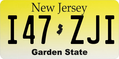 NJ license plate I47ZJI