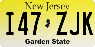 NJ license plate I47ZJK