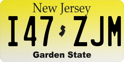 NJ license plate I47ZJM