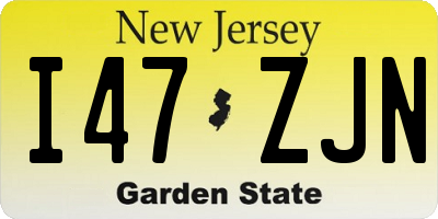 NJ license plate I47ZJN