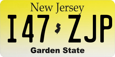 NJ license plate I47ZJP