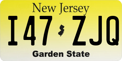 NJ license plate I47ZJQ