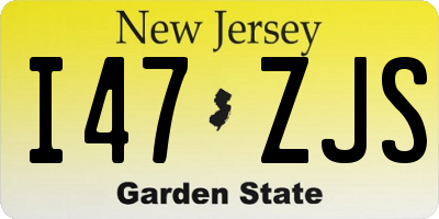 NJ license plate I47ZJS