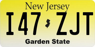 NJ license plate I47ZJT