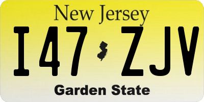 NJ license plate I47ZJV