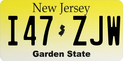 NJ license plate I47ZJW